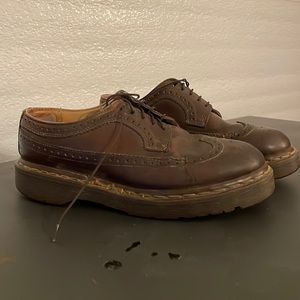 vintage dr. martens 3989 brown leather oxford wingtip